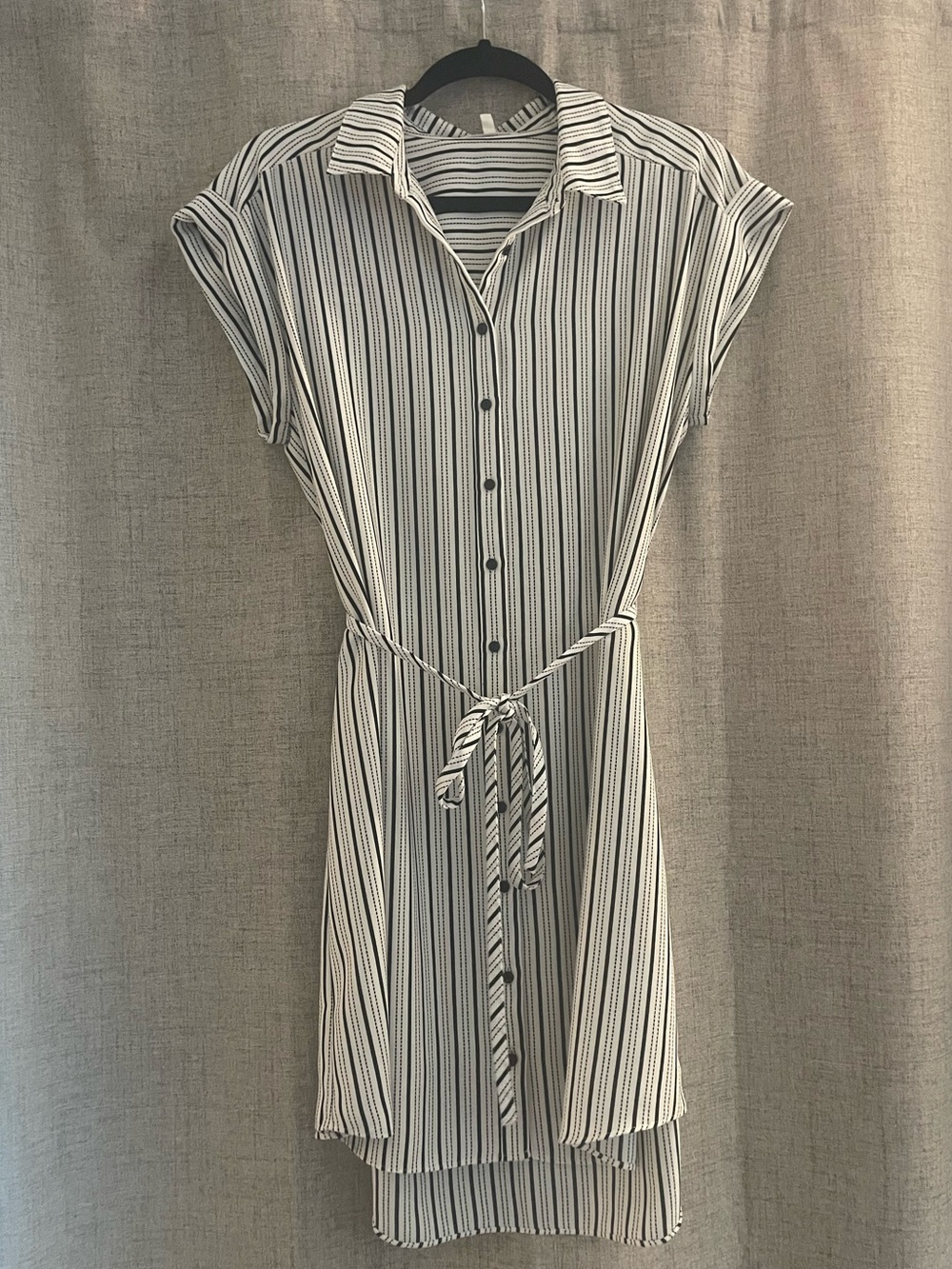Maurices Striped Button-Down Shirtdress with Tie Waist